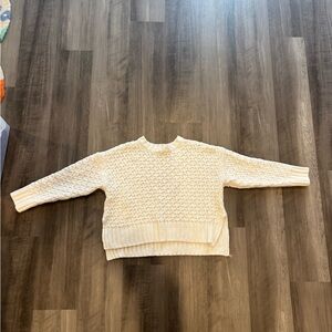 Cozy Cream Cable-Knit Crewneck Sweater